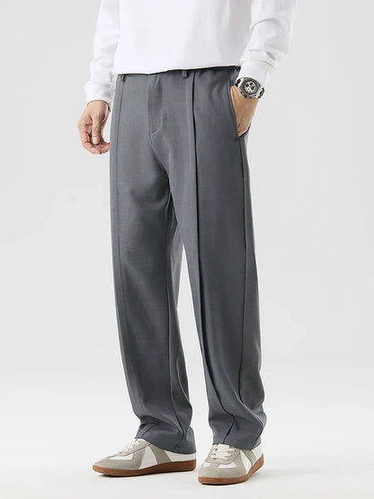 Slate Pleat Trousers