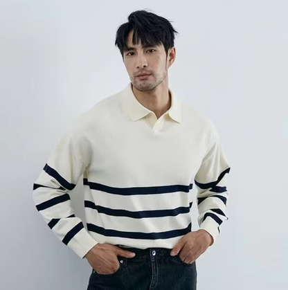 Striped Knit Polo